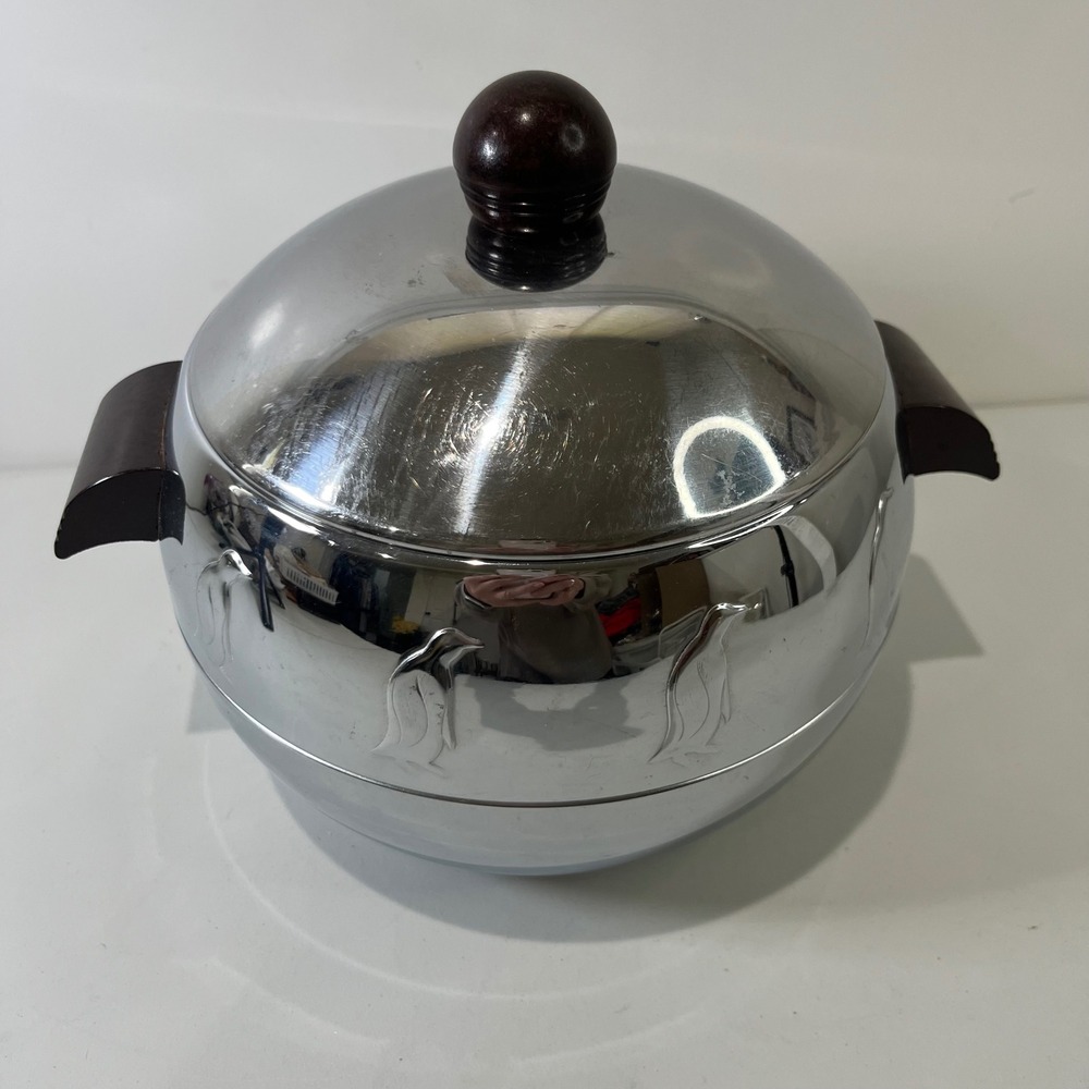 Vintage West Bend Penguin Hot Cold Server Chrome Bakelite Mid‎ Century MCM